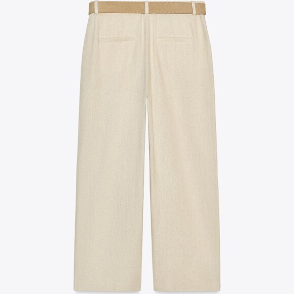 ZARA LINEN CULOTTES WITH BELT - Medium - NWT - Picture 2 of 5